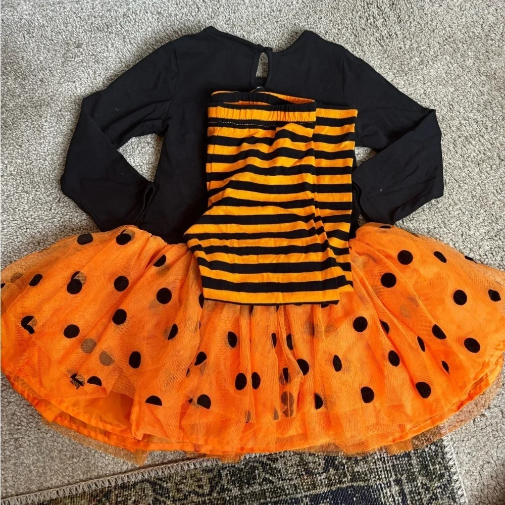Counting Daisies Toddler Girls Halloween Cat Tutu & Legging Set 3T